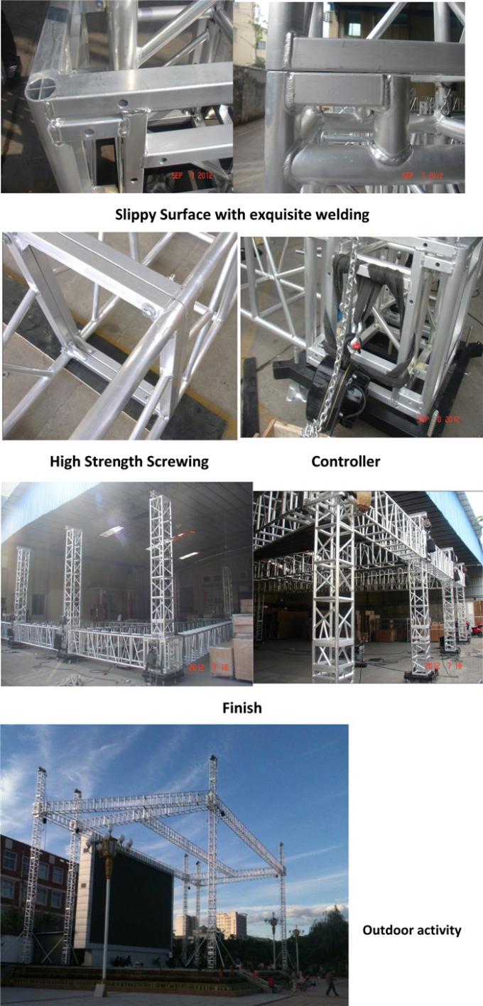 CE Heavy Duty Aluminum Box Truss Durable Assemble 24mc Max Span