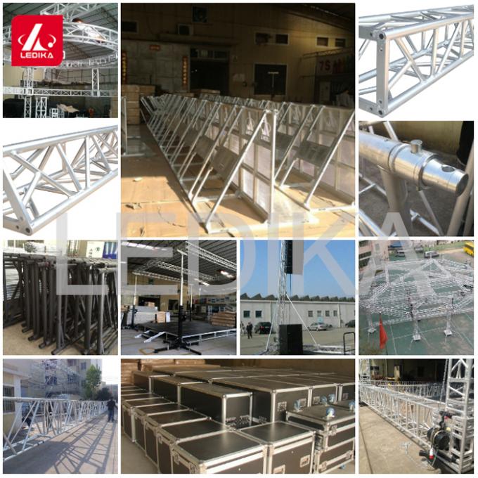 Black Aluminum Bolt Space Frame Catwalk Truss For Big Loading Concert Lighting