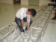 0.5m - 4m Aluminum Square Truss Cross Strengthen Tube For Indoor Booth Constructing