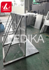 Aluminum Oval Tube Folding Stage Crowd Safety Barriers Closed Or With Door