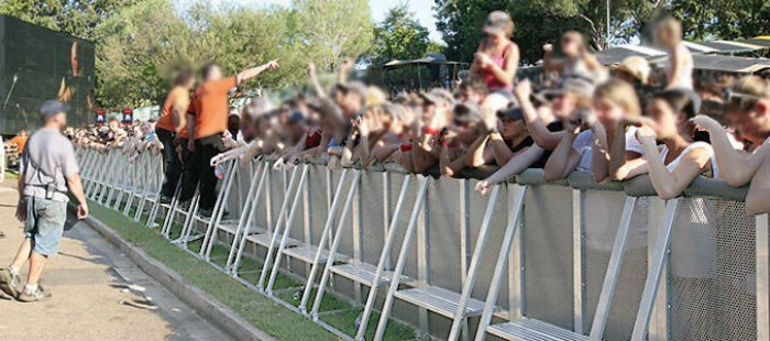 line array prolyte safety barriers crowd control system silver 30kg