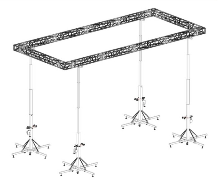 Lifting Truss Tower System 200kg - 500kg Ground support Aluminum Alloy