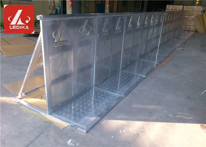Folding Crowd Control Barrier Hand Barrier For Outdoor Concert / Sports