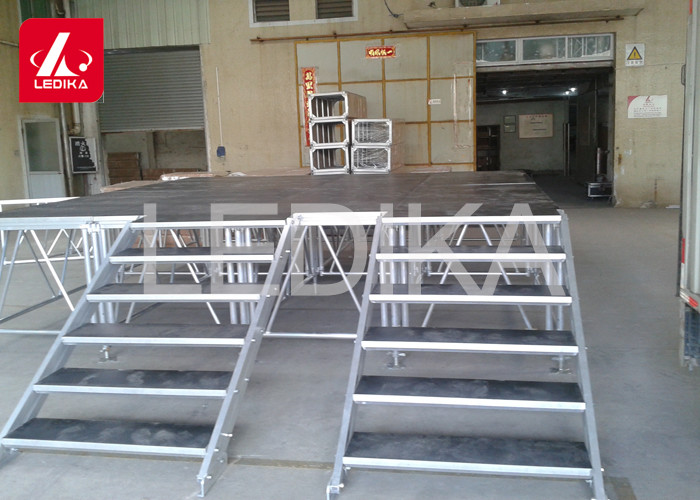 Adjustable Aluminum Alloy Lift Stage Stairs / Lifting And Folding Stage Platform