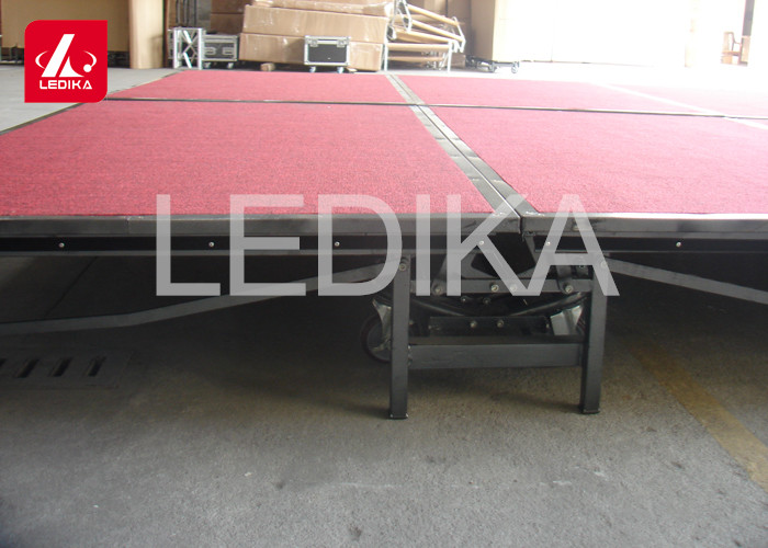 Folding Mobile Aluminum Stage Platform With Stairs Portable Stage Rental