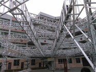 Moving Light Round Aluminum Square Box Truss Silver Black Weld Connection