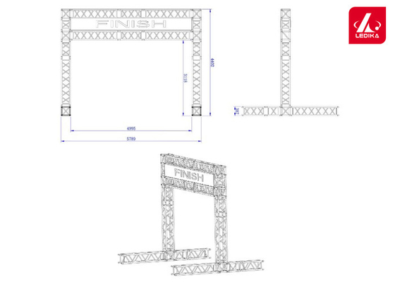 Stable Dragon Screen Goal Post Truss For Hanging Speaker Or Screen