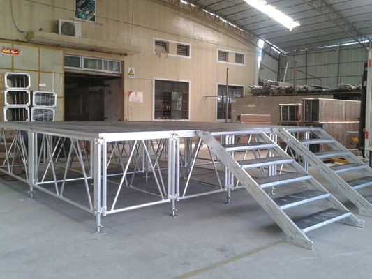 Mobile Concert Aluminum Stage Platform Adjustable 0.2m Height