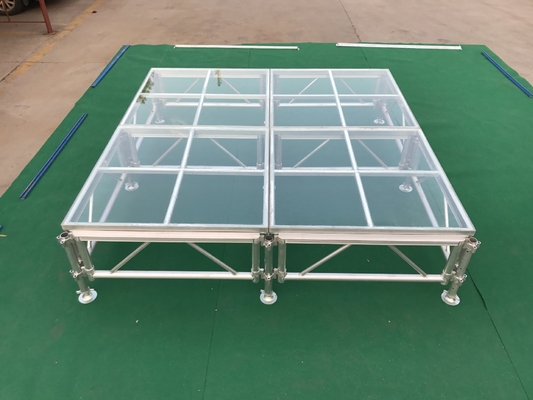 18mm Antiskid Plywood Moving Stage Platforms Assemble Glass Stage Concert