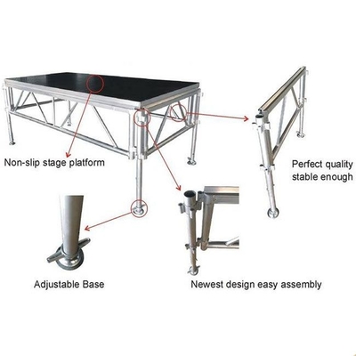 Portable Outdoor Aluminum Stage Platform With Adjustable Height