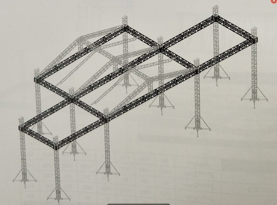 Outdoor Event Stage Aluminum Roof Truss System For Display Truss Beam