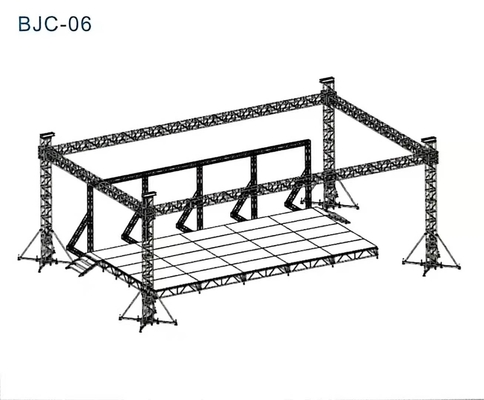 Outdoor Event Portable Aluminum Stage Platform With Truss Structure