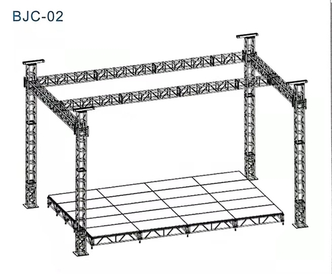 Outdoor Event Portable Aluminum Stage Platform With Truss Structure