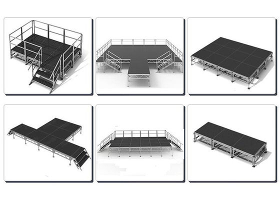 T6 Aluminum Stage Platform 18mm Thickness Wooden Material