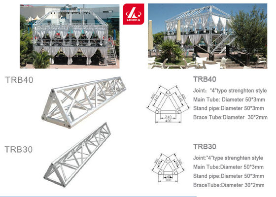 Lightweight Spigot Aluminum Triangle Lighting Truss Corrosion Resistance