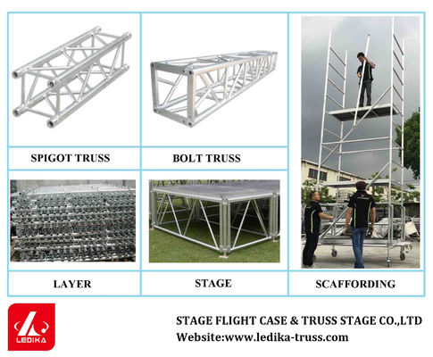 Silver T6 Aluminum square Truss Stage Roof Box Truss System