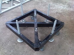 Truss Basement Stage Truss Accessories Steel Base Plate With Wheels And Outrigger