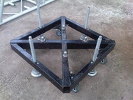 Truss Basement Stage Truss System Lift Steel Base Plate With Wheels / Outrigger