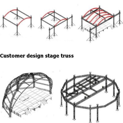 Outdoor Concert Stage Square Aluminum Lighting Truss For Display Advertising