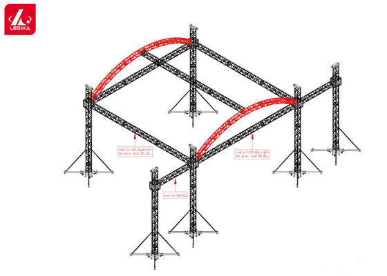 Customizable Aluminum Square Strangle Truss For Outdoor Advertising