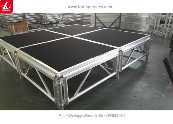 Quick Assembly Aluminum Stage Platform With Adjustable Height For Space-saving Storage
