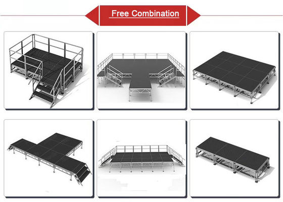 Sturdy And Durable Aluminum Stage Platform With Adjustable Height For Performances