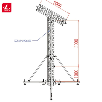 High Quality Stand Tower Speaker Truss Facility Structure Square 300x300mm