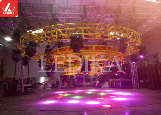 Rotating Circle Shaped Aluminum Lighting Screw Truss For Club / Background