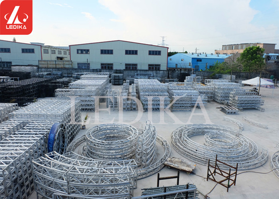 Rotating Circle Shaped Aluminum Lighting Screw Truss For Club / Background