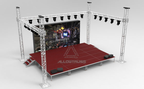 Aluminum Stage Roof Truss System For Lighting And Audio Equipment Support
