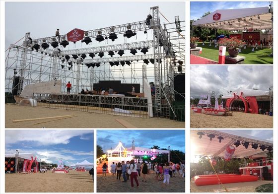 Aluminum Stage Roof Truss System For Lighting And Audio Equipment Support