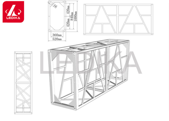 Certified Heavy Loading Aluminium Concert Truss For Outdoor Performation