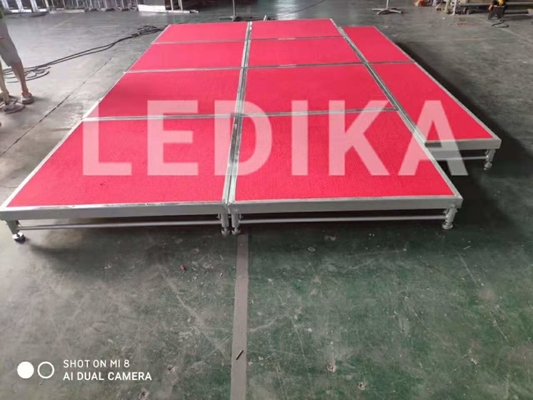 Height Adjustable 50x2mm Aluminum Portable Stage For School