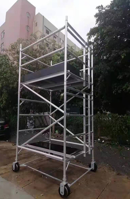 Concert Engineering Frame Layer Truss Folding Work Ladder With Wheel