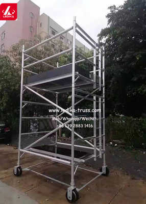 2.7m Height Removable Aluminum Scaffolding Tower Mobile Platform Working Ladder