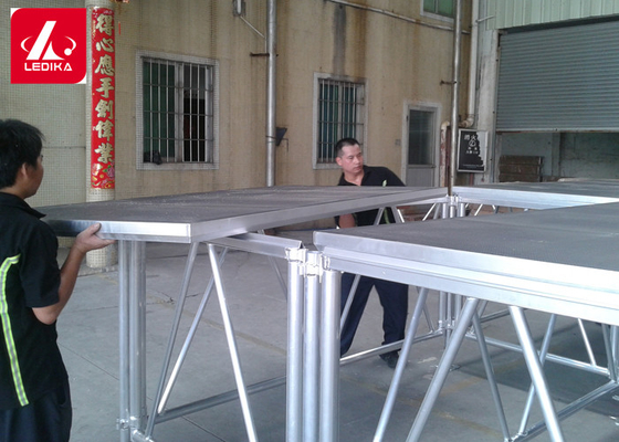 1*2m Aluminum Folding Stage Platform Outdoor Mobile 18mm Plywood