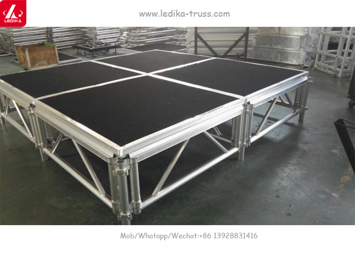Quick Assembly Aluminum Stage Platform With Adjustable Height For Space ...