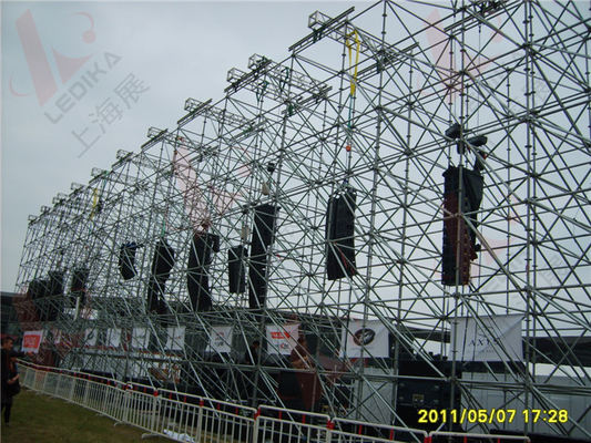 Aluminum Durable Layer Speaker Truss Outdoor Show with Smooth Weld 48.3mm steel tube