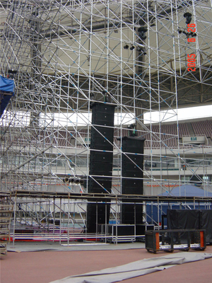 Aluminum Durable Layer Speaker Truss Outdoor Show with Smooth Weld 48.3mm steel tube