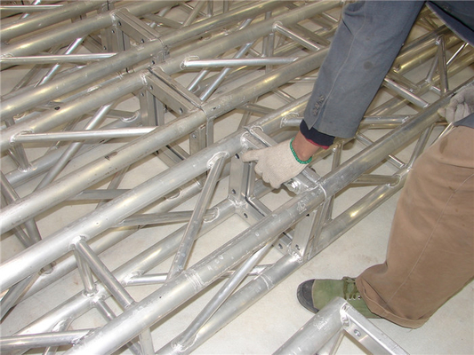 0.5m - 4m Aluminum Square Truss Cross Strengthen Tube For Indoor Booth Constructing