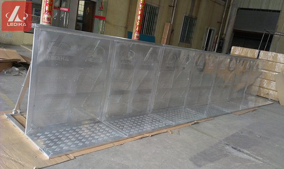 Aluminum Alloy Crowd Control Barrier Silver Folding Fence For Big Show
