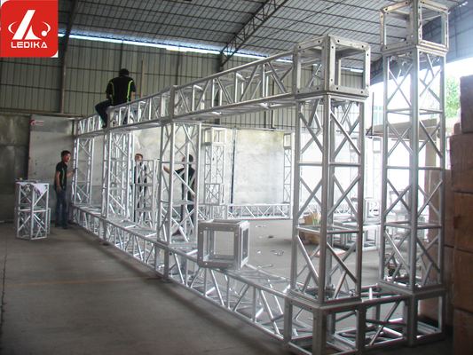 3.1mm Thickness Aluminum Square Truss , 16“ Screw Box Truss for Lighting for Indoor/ Outdoor Event