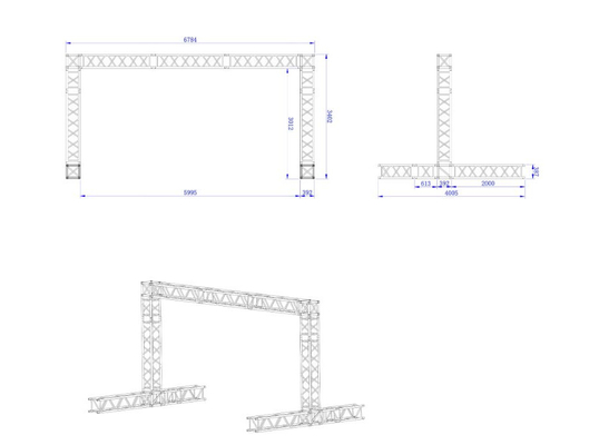 Concert Goal Post Truss Aluminium Bolt Truss System And Kits