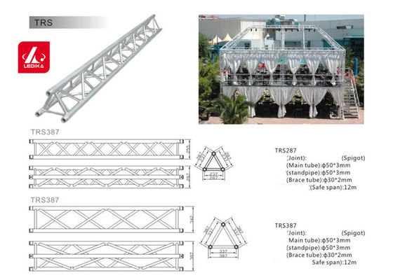 Lightweight Spigot Aluminum Triangle Lighting Truss Corrosion Resistance