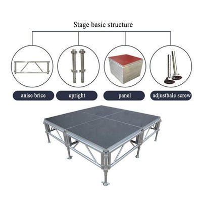 Outdoor Performance Event Aluminum Stage Platform Adjustable Height