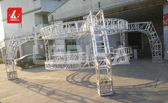 Square Silver Stage Light Truss / Lighting Truss System Aluminum For Outdoor 18m Span