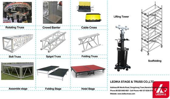 Silver T6 Aluminum square Truss Stage Roof Box Truss System