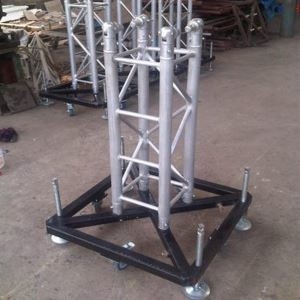 Truss Basement Stage Truss Accessories Steel Base Plate With Wheels And Outrigger