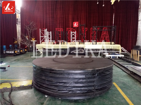 Artistic Rotating And Lifting Stage Q195 Steel Adjustable Stage Platform