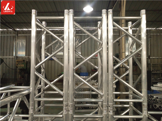 390 x 390 Customized Length Aluminum Spigot Truss Shiny Silver Truss System